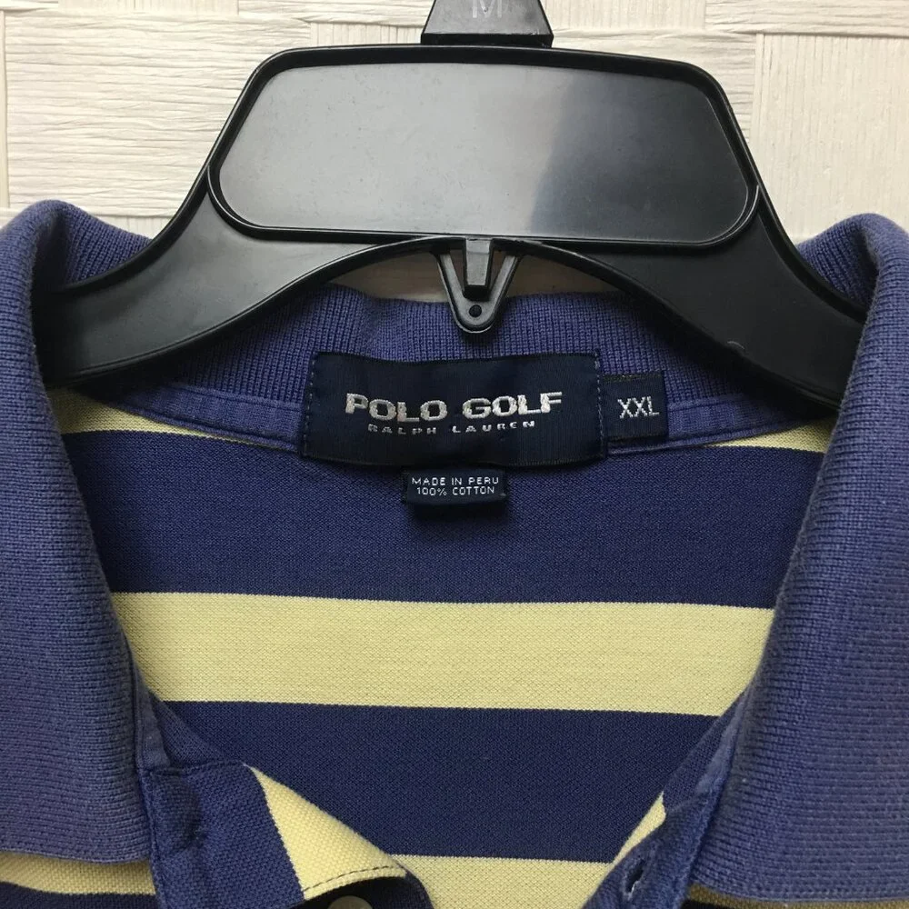 Vintage Polo Golf Ralph Lauren Striped Polo XXL